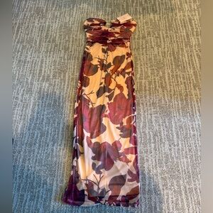 Hello Molly Rainforest Magic Mesh Strapless Maxi Dress ( Size US 4) BRAND NEW